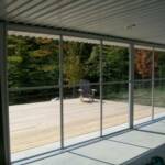 Horizontal vinyl sliding doors