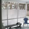 Frosted lexan privacy panels inside view